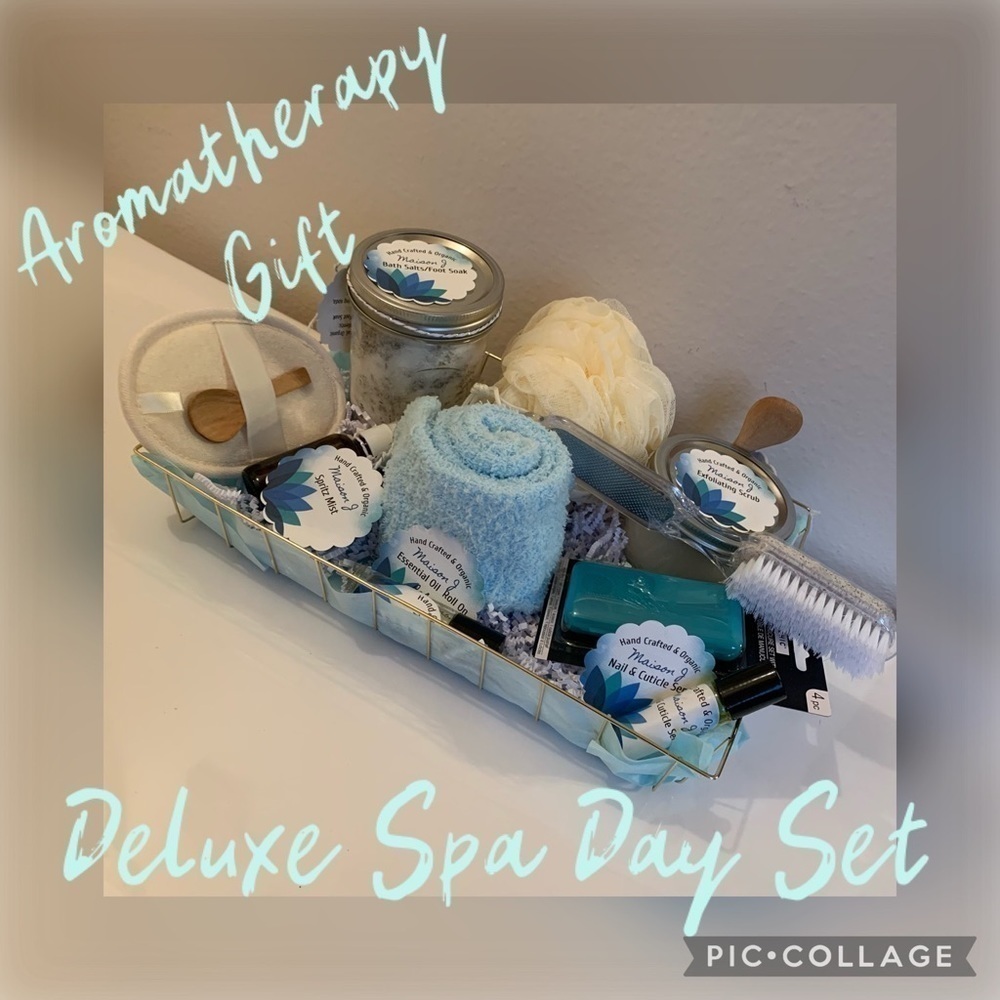 Aromatherapy Deluxe Spa Day self care handcrafted organic bath body hand feet